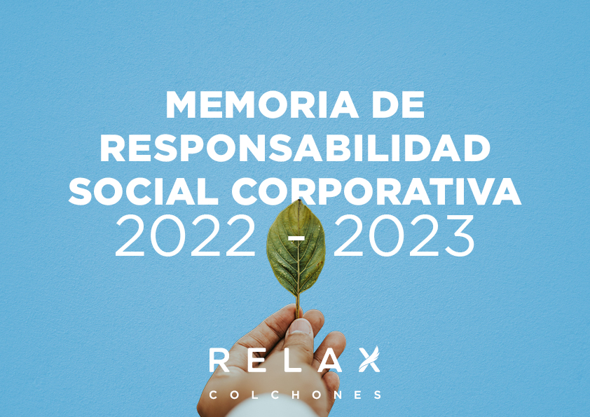 Portada Memoria de Responsabilidad Social Corporativa - Colchones Relax - 2023